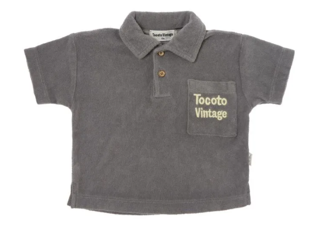TOCOTO VINTAGE TERRY POLO SHIRT (2-8Y)