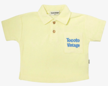 TOCOTO VINTAGE TERRY POLO SHIRT (2-8Y)