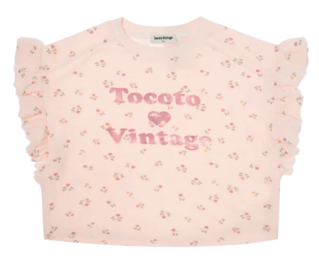 TOCOTO VINTAGE TERRY PRINTED TSHIRT (2-14Y)