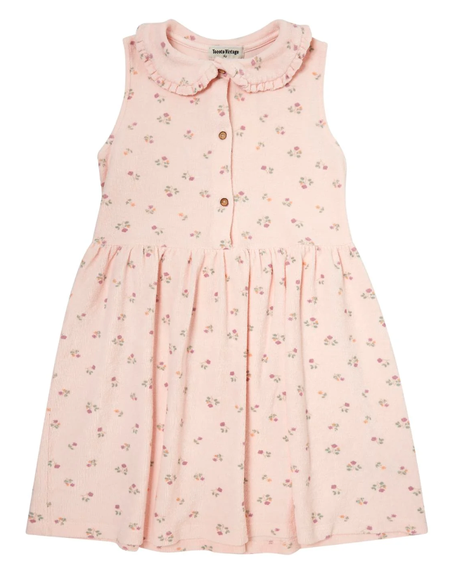 TOCOTO VINTAGE TERRY SLEEVELESS MIDI DRESS(2-8Y)