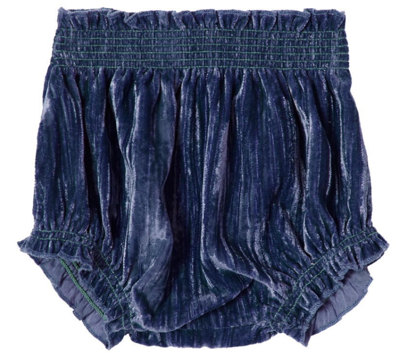 TOCOTO VINTAGE VELVET BLOOMERS(6M-2Y)