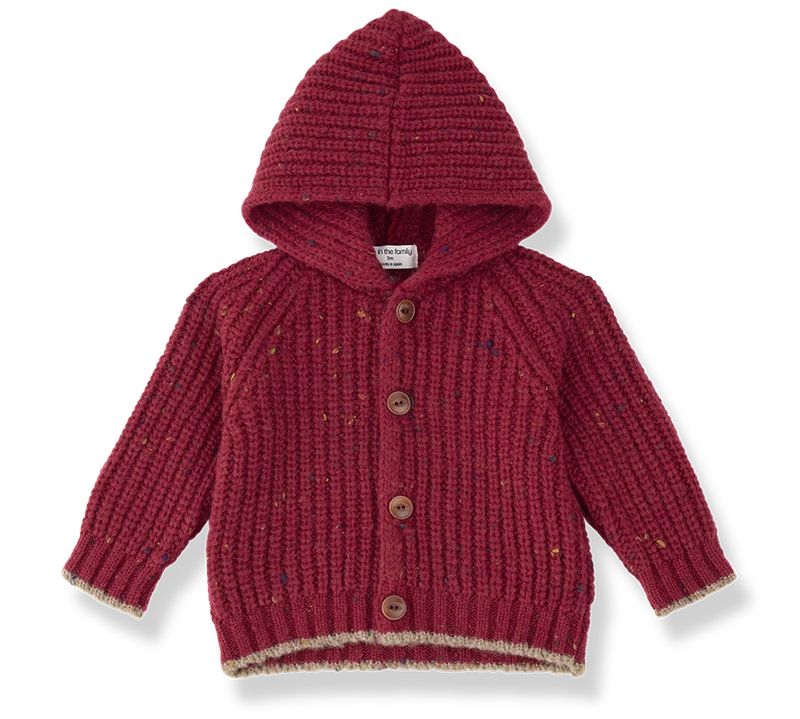 1+ IN THE FAMILY KELOWNA HOODED CARDIGAN (6M-48M)
