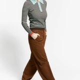 INDEE WALLABY FITTED POLO COLLAR TOP(XXS-XL)