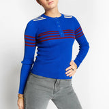 INDEE WATER FITTED ROUND NECK TOP W/BUTTONS(XXS-XL)