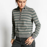 INDEE WEBCAM STRIPED PULLOVER W/BUTTONS (10-L)