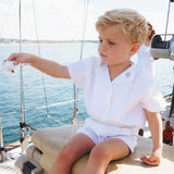 CALLA LILI BOYS LINEN SHIRT W/HOUSE (2-5Y)