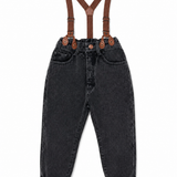 CALLA LILI BOY DENIM PANTS W/SUSPENDERS (2-4Y)