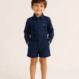 TIA CIBANI ARCHIE TUFTED SUSPENDER SHORTS (2-6Y)