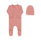 AURORA VINTAGE FLORAL FOOTIE W/BEANIE (3M-6M)