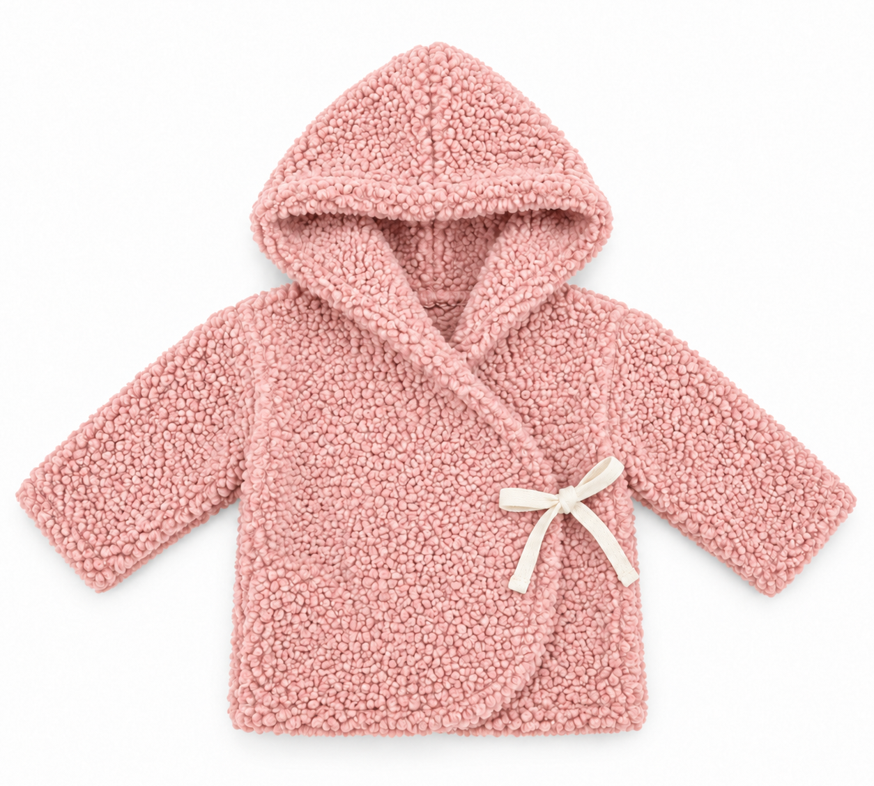 PEQUENO TOCON CROSSED BOUCLY COAT (6M-36M)