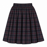 TANGERINE WOOL CHECKED MIDI SKIRT (6-16Y)