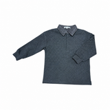 LITTLE PARNI BOYS DENIM COLLAR POLO (3-16Y)