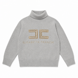 ELISABETTA FRANCHI EMB BEAD LOGO SWEATER (12A-12+)
