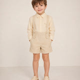 TIA CIBANI ARCHIE TUFTED SUSPENDER SHORTS (2-6Y)