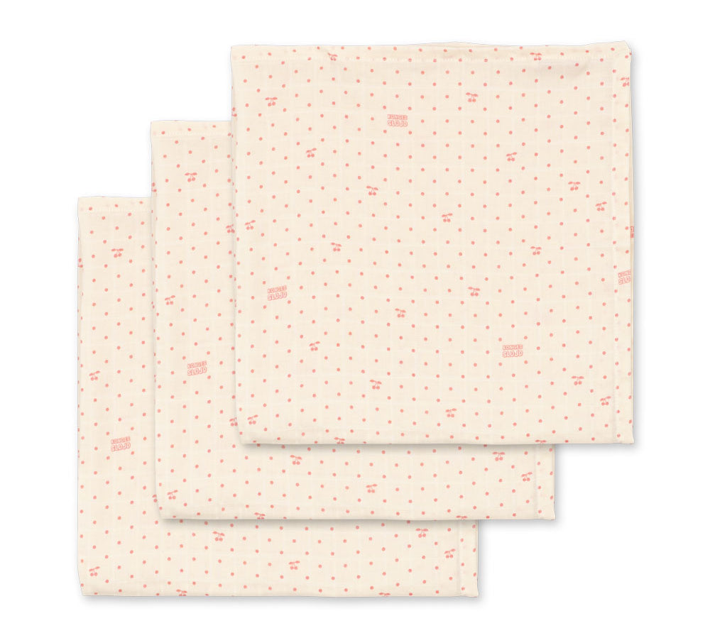 KONGES SLOJD 3 PACK MUSLIN CLOTHS (OS)