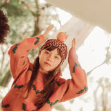 PIUPIUCHICK JACQUARD SWEATER W/COLLAR (6M-24M)