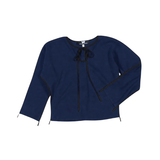 VENERA GRAPHIC RIV BLOUSE W/BOW (12-L)