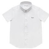 LITTLE PARNI SS BOYS WHITE SHIRT (3-12Y)