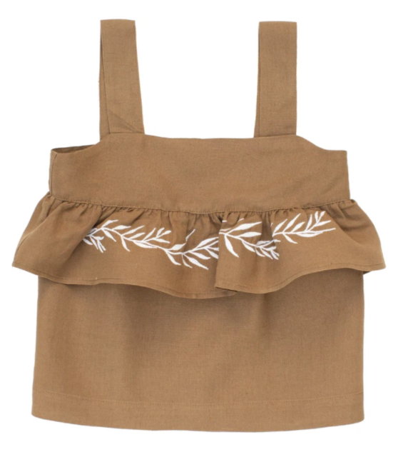 KOKORI BLOUSE SOPHIA MUSTARD (6Y-16Y)